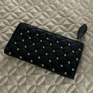 Cache Black and gold studded handbag/wallet
